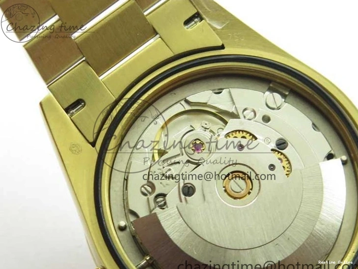 0503 Day-Date 36mm 128235 YG Crystal BP Best Edition Gray MOP Crystal Marker Dial on YG President Bracelet A MultiPurpose 2675